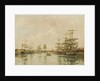 Port d'Honfleur by Eugene Louis Boudin