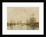 Port d'Honfleur by Eugene Louis Boudin