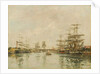 Port d'Honfleur by Eugene Louis Boudin