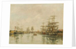 Port d'Honfleur by Eugene Louis Boudin