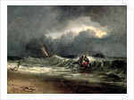 Fishermen upon a lee-shore in squally weather by Joseph Mallord William Turner