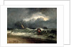 Fishermen upon a lee-shore in squally weather by Joseph Mallord William Turner
