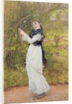 Skipping, portrait of the artist's daughter, Barbara, 1877 by Edward Killingworth Johnson