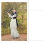 Skipping, portrait of the artist's daughter, Barbara, 1877 by Edward Killingworth Johnson