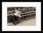 Drunk man on a park bench, 2004 by Stephen Spiller