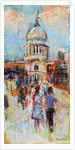 St Paul's from the Millennium Bridge, 2014 by Sylvia Paul
