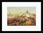 Charge of the Queens Bays against the Mutineers at Lucknow, 6th March 1858 by Henry A. Payne