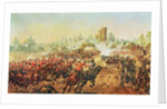 Charge of the Queens Bays against the Mutineers at Lucknow, 6th March 1858 by Henry A. Payne