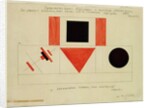 Design for the Speaker's Rostrum, 1919 by Kazimir Severinovich Malevich