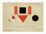 Design for the Speaker's Rostrum, 1919 by Kazimir Severinovich Malevich
