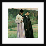 The Philosophers: Portrait of Sergei Nikolaevich Bulgakov and Pavel Aleksandrovich Florensky, 1917 by Mikhail Vasilievich Nesterov