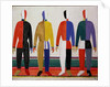 Sportsmen, or Suprematism in Sportsmen's Contours, 1928-32 by Kazimir Severinovich Malevich