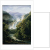 The Caduta delle Marmore Waterfall on the River Velino, 1819 by Fedor Mikhailovich Matveev