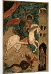 St. George and the Dragon, Russian icon from Vologda, 15th century by School Russian