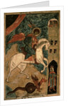 St. George and the Dragon, Russian icon from Vologda, 15th century by School Russian