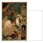 St. George and the Dragon, Russian icon from Vologda, 15th century by School Russian
