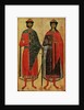 St. Boris and St. Gleb, Russian icon, Moscow School, 14th century by School Russian