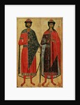 St. Boris and St. Gleb, Russian icon, Moscow School, 14th century by School Russian