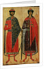 St. Boris and St. Gleb, Russian icon, Moscow School, 14th century by School Russian