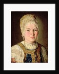 Portrait of a Woman in Russian Costume, 1769 by School Russian