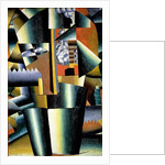 Portrait of the Artist Ivan Vasilievich Klyun as a Builder, 1911 by Kazimir Severinovich Malevich