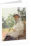 Portrait of Lev Nikolaevich Tolstoy on the Terrace, 1905 by Ivan Pokitonov