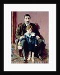 Portrait of Arman Frantsevich Aziber and his son, 1915 by Pavel Nikolaevich Filonov