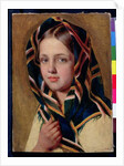 Girl in a Shawl by Aleksei Gavrilovich Venetsianov