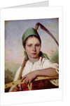 Peasant Woman with a Scythe and Rake, c.1825 by Aleksei Gavrilovich Venetsianov