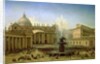 The Piazza San Pietro in Rome at the time of a Papal Blessing, 1850 by Grigori Grigor'evich Chernetsov