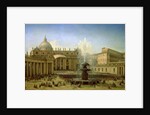 The Piazza San Pietro in Rome at the time of a Papal Blessing, 1850 by Grigori Grigor'evich Chernetsov