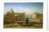 The Piazza San Pietro in Rome at the time of a Papal Blessing, 1850 by Grigori Grigor'evich Chernetsov