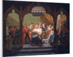 Henri IV Receiving the Attributes of Monarchy from the Dying Henri III 1814 by Francois Buffet