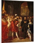 Charles V received by Francis I at the Louvre, c.1843 by Alexandre Marie Colin