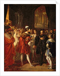 Charles V received by Francis I at the Louvre, c.1843 by Alexandre Marie Colin