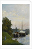 Barges on the Seine by Albert Dubois-Pillet