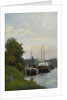 Barges on the Seine by Albert Dubois-Pillet