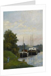 Barges on the Seine by Albert Dubois-Pillet