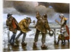 Villagers on the Jetty during a Rainstorm by Norbert Goeneutte