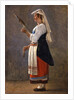 One of a pair of Italian studies: An Italian Peasant Spinning, 1820 by Achille Etna Michallon