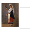 One of a pair of Italian studies: An Italian Peasant Spinning, 1820 by Achille Etna Michallon