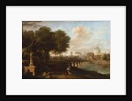 Classical Landscape, with Wren’s dome of King Charles Court, Greenwich Hospital, c.1710 by Marco Ricci
