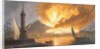 View of the great eruption of Vesuvius from the mole of Naples in the night of 20 October 1767 by Pietro Fabris