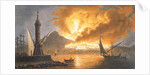 View of the great eruption of Vesuvius from the mole of Naples in the night of 20 October 1767 by Pietro Fabris