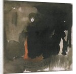 Woman in a red dress by Leon Bakst