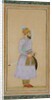 Standing figure of a Mughal prince by Mughal School