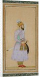 Standing figure of a Mughal prince by Mughal School
