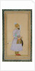 Standing figure of a Mughal prince by Mughal School