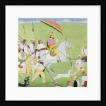 Rajah Dhian Singh hunting with companions, c.1834-40 by Indian School
