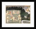 Athletes perform before a seated noble, c.1760 by School Mughal